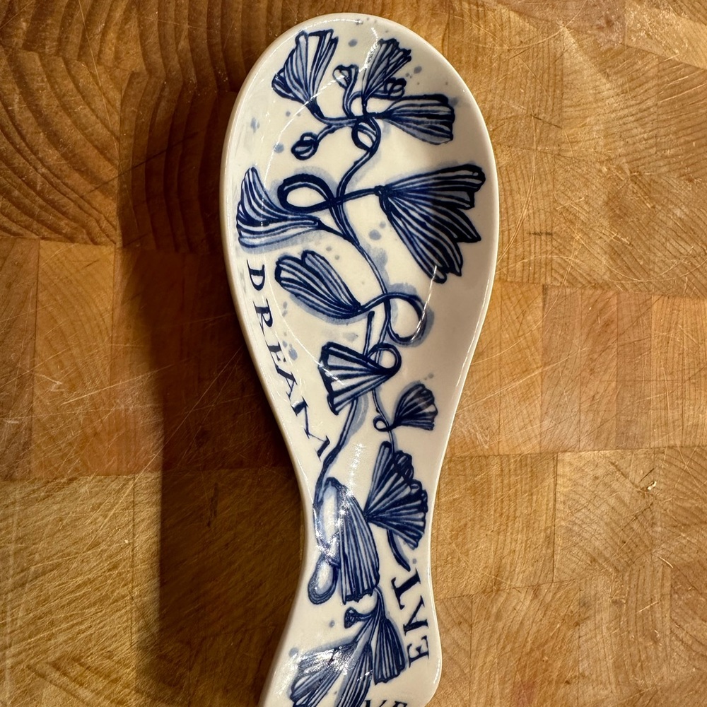 Mara Hoffman for Anthropologie Floral Ceramic Spoon Rest - Picture 1 of 2